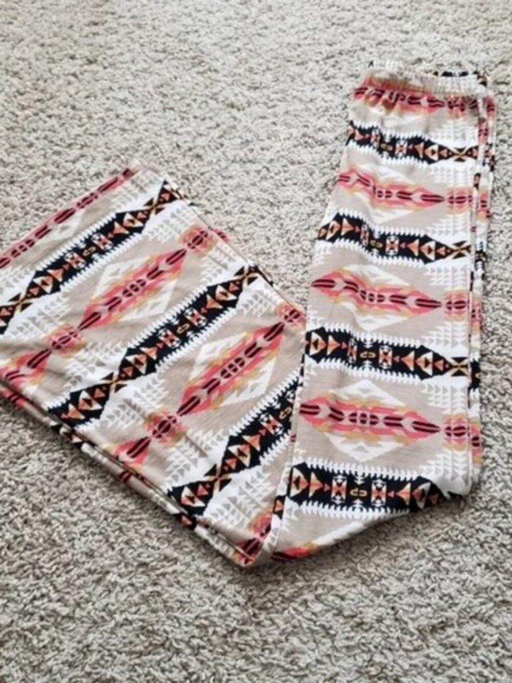 Love Tree Happens Aztec Cream, Black and Orange Stretchy Bells.